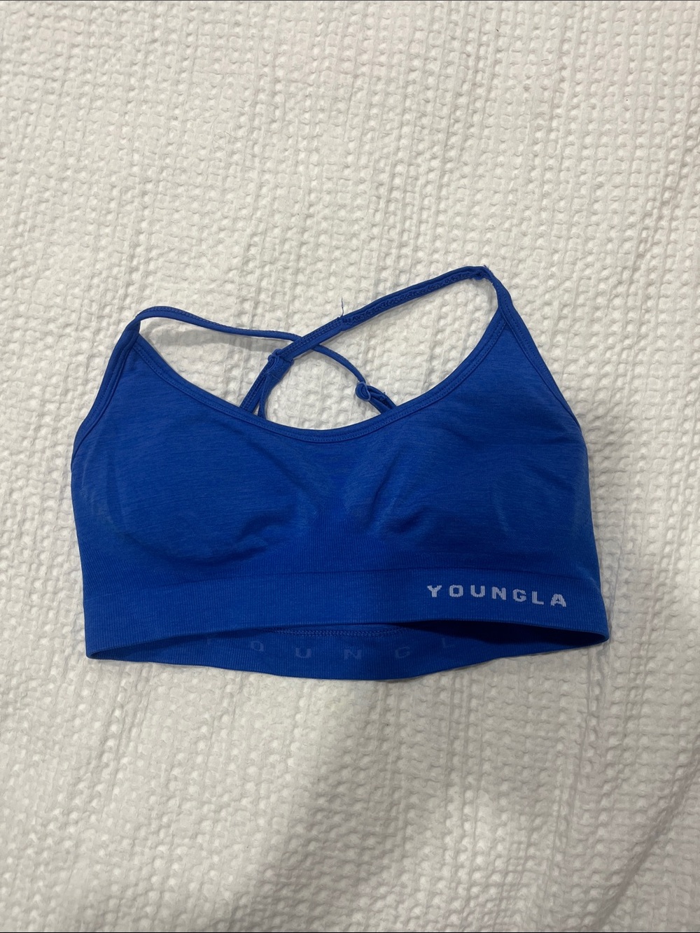 YoungLA Core Seamless Blue Sports Bra